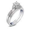 Thumbnail Image 2 of Previously Owned - 1/3 CT. T.W. Quad Princess-Cut Diamond Bridal Set in 10K White Gold