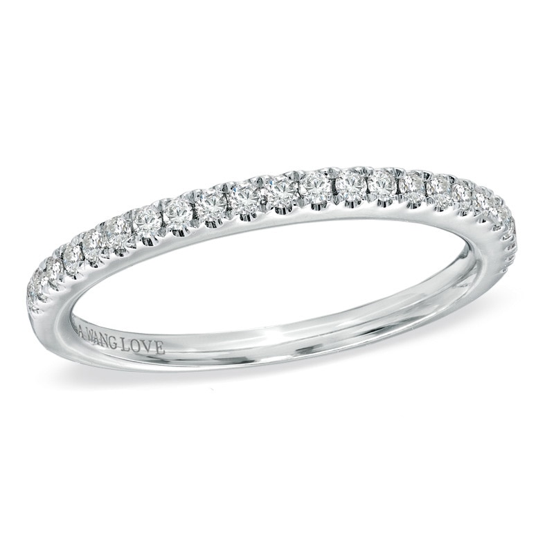 Main Image 1 of Previously Owned - Vera Wang Love Collection 1/4 CT. T.W. Diamond Anniversary Band in 14K White Gold