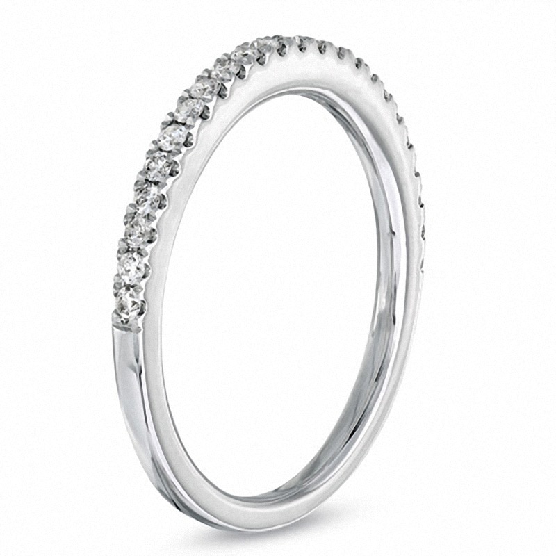 Main Image 3 of Previously Owned - Vera Wang Love Collection 1/4 CT. T.W. Diamond Anniversary Band in 14K White Gold