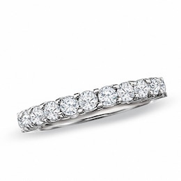 Previously Owned - 1 CT. T.W. Diamond Prong Band in 14K White Gold