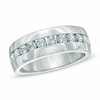 Thumbnail Image 1 of Previously Owned - Men's 1 CT. T.W. Channel Set Diamond Wedding Band in 14K White Gold