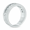 Thumbnail Image 2 of Previously Owned - Men's 1 CT. T.W. Channel Set Diamond Wedding Band in 14K White Gold