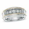 Thumbnail Image 1 of Previously Owned - Men's 1 CT. T.W. Diamond Five Stone Band in 10K Two-Tone Gold