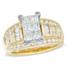 Thumbnail Image 1 of Previously Owned - 2 CT. T.W. Princess-Cut Composite Diamond Engagement Ring in 14K Gold