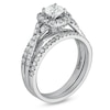 Thumbnail Image 2 of Previously Owned - 1 CT. T.W. Diamond Frame Twist Bridal Set in 14K White Gold