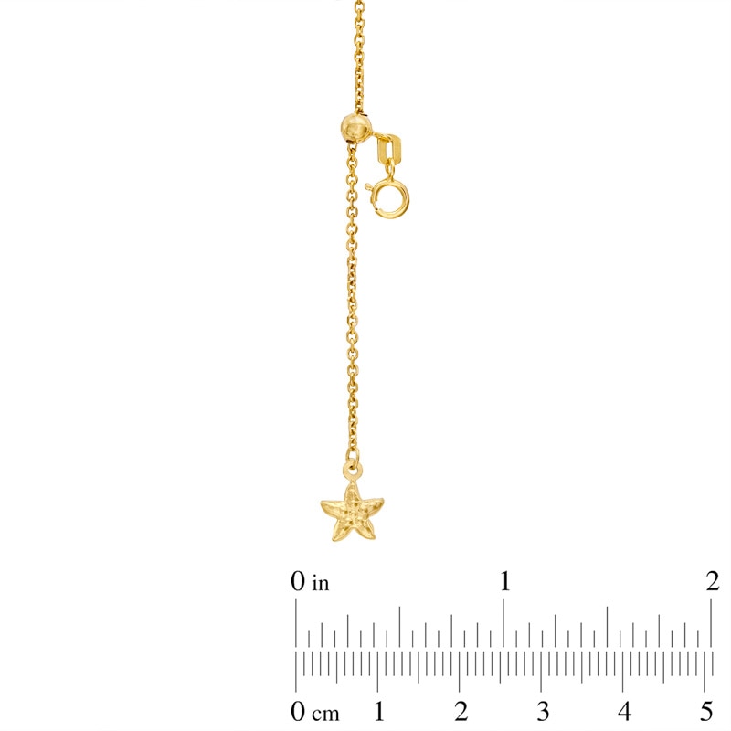 Previously Owned - Starfish Adjustable Cable Anklet in 14K Gold - 11"