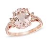 Thumbnail Image 1 of Previously Owned - Oval Morganite and Diamond Accent Ring in 10K Rose Gold