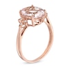 Thumbnail Image 2 of Previously Owned - Oval Morganite and Diamond Accent Ring in 10K Rose Gold