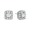 Thumbnail Image 0 of Previously Owned - 1 CT. T.W. Princess-Cut Diamond Frame Stud Earrings in 10K White Gold