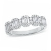 Thumbnail Image 1 of Previously Owned - 3/4 CT. T.W. Baguette and Round Diamond Band in 14K White Gold