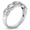 Thumbnail Image 2 of Previously Owned - 3/4 CT. T.W. Baguette and Round Diamond Band in 14K White Gold