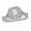 Thumbnail Image 1 of Previously Owned - 1-1/4 CT. T.W.  Radiant-Cut Diamond Frame Engagement Ring in 14K White Gold (I/I1)