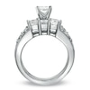 Thumbnail Image 2 of Previously Owned - 3 CT. T.W. Princess-Cut Diamond Three Stone Bridal Set in 14K White Gold