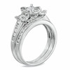 Thumbnail Image 1 of Previously Owned - 1 CT. T.W. Diamond Three Stone Bridal Set in 14K White Gold