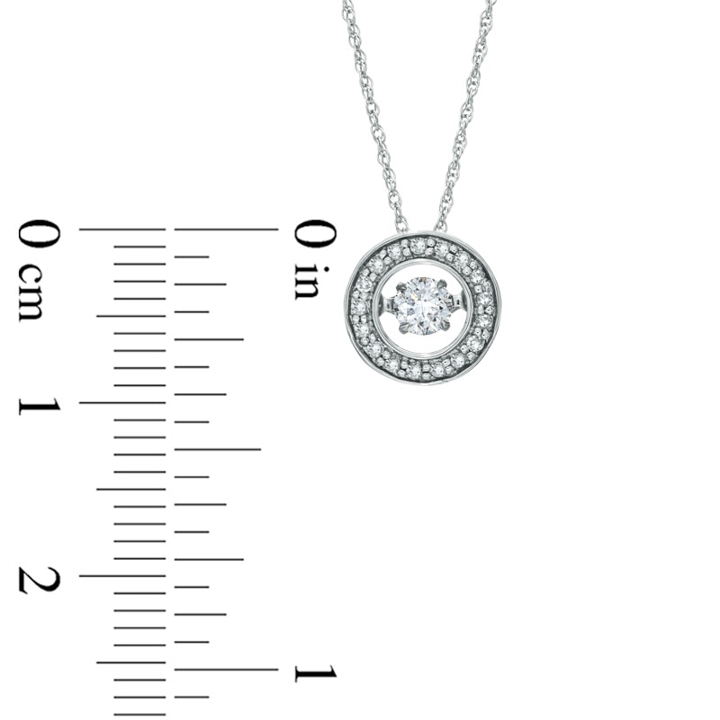 Main Image 2 of Previously Owned - 1/4 CT. T.W. Diamond Circle Pendant in 10K White Gold