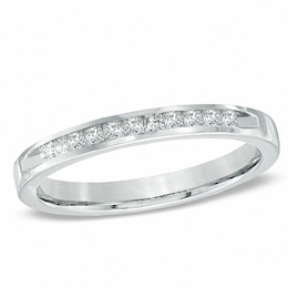 Previously Owned - 1/4 CT. T.W. Princess-Cut Diamond Wedding Band in 14K White Gold