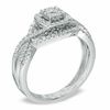 Thumbnail Image 2 of Previously Owned - 1/2 CT. T.W. Cushion-Shaped Multi-Diamond Twist Shank Bridal Set in 10K White Gold