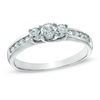 Thumbnail Image 0 of Previously Owned - 1/2 CT. T.W. Diamond Three Stone Engagement Ring in 10K White Gold