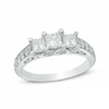 Thumbnail Image 1 of Previously Owned - 1-1/5 CT. T.W. Princess-Cut Diamond Three Stone Engagement Ring in 14K White Gold