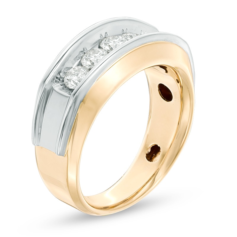 Previously Owned - 1 CT. T.W. Diamond Five Stone Anniversary Band in 10K Two-Tone Gold