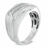 Thumbnail Image 2 of Previously Owned - Men's 1/2 CT. T.W. Diamond Double Row Slant Anniversary Band in 10K White Gold