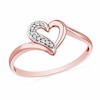Thumbnail Image 0 of Previously Owned - Diamond Accent Heart Ring in 10K Rose Gold
