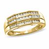 Thumbnail Image 1 of Previously Owned - Men's 1/2 CT. T.W. Diamond Triple Row Wedding Band in 10K Gold