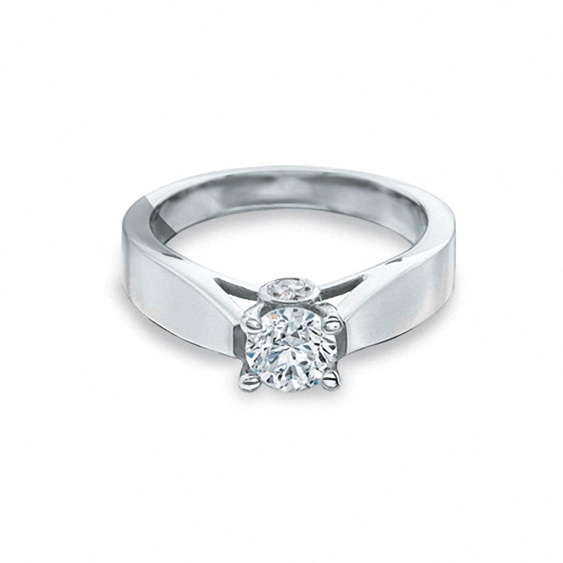 Previously Owned 1 CT. Diamond Solitaire Engagement Ring in 14K White Gold (J/I2)