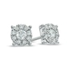 Thumbnail Image 1 of Previously Owned - 1/2 CT. T.W. Diamond Frame Stud Earrings in 14K White Gold