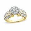 Thumbnail Image 1 of Previously Owned - 1-1/4 CT. T.W. Diamond Flower Collar Ring in 14K Gold