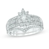 Thumbnail Image 0 of Previously Owned - 1 CT. T.W. Marquise Diamond Frame Bridal Set in 10K White Gold
