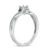 Thumbnail Image 1 of Previously Owned - Cherished Promise Collection™ Diamond Accent and Blue Sapphire Twist Ring in Sterling Silver
