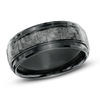 Thumbnail Image 1 of Previously Owned - Men's 8.0mm Grey Carbon Fiber Comfort Fit Black Titanium Wedding Band