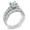 Thumbnail Image 2 of Previously Owned 1-1/5 CT. T.W. Diamond Vintage-Style Soldered Bridal Set in 14K White Gold