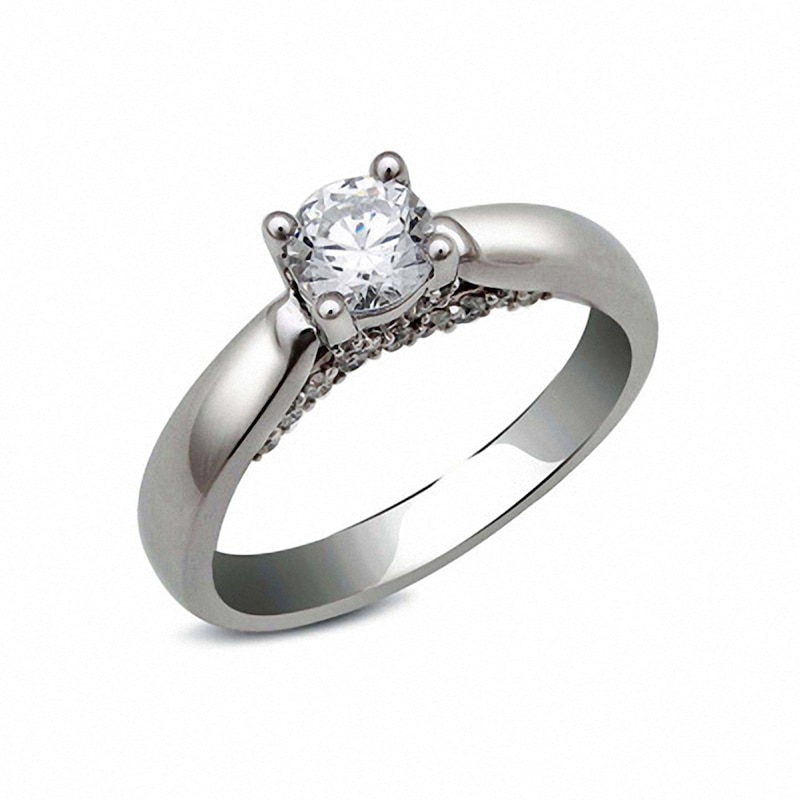 Main Image 2 of Previously Owned - 3/4 CT. T.W. Diamond Engagement Ring in 14K White Gold