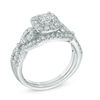 Thumbnail Image 2 of Previously Owned - 1 CT. T.W. Princess-Cut Diamond Frame Twist Bridal Set in 14K White Gold