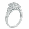 Thumbnail Image 1 of Previously Owned - 3/4 CT. T.W. Princess-Cut Composite Diamond Three Stone Engagement Ring in 10K White Gold