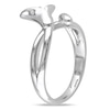 Thumbnail Image 1 of Previously Owned - Diamond Accent Calla Lily Ring in Sterling Silver