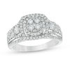 Thumbnail Image 1 of Previously Owned - 1 CT. T.W. Diamond Cluster Three Stone Style Ring in 10K White Gold