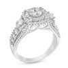 Thumbnail Image 2 of Previously Owned - 1 CT. T.W. Diamond Cluster Three Stone Style Ring in 10K White Gold