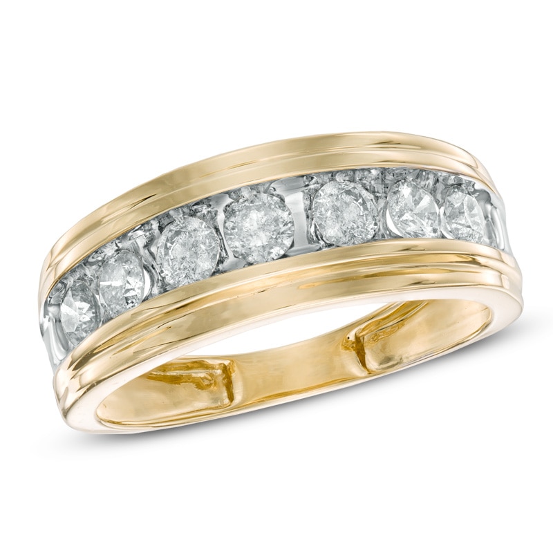 Main Image 1 of Previously Owned - Men's 1 CT. T.W. Diamond Comfort Fit Band in 10K Gold