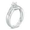Thumbnail Image 1 of Previously Owned - 1/2 CT. T.W. Diamond Tri-Sides Bridal Set in 10K White Gold