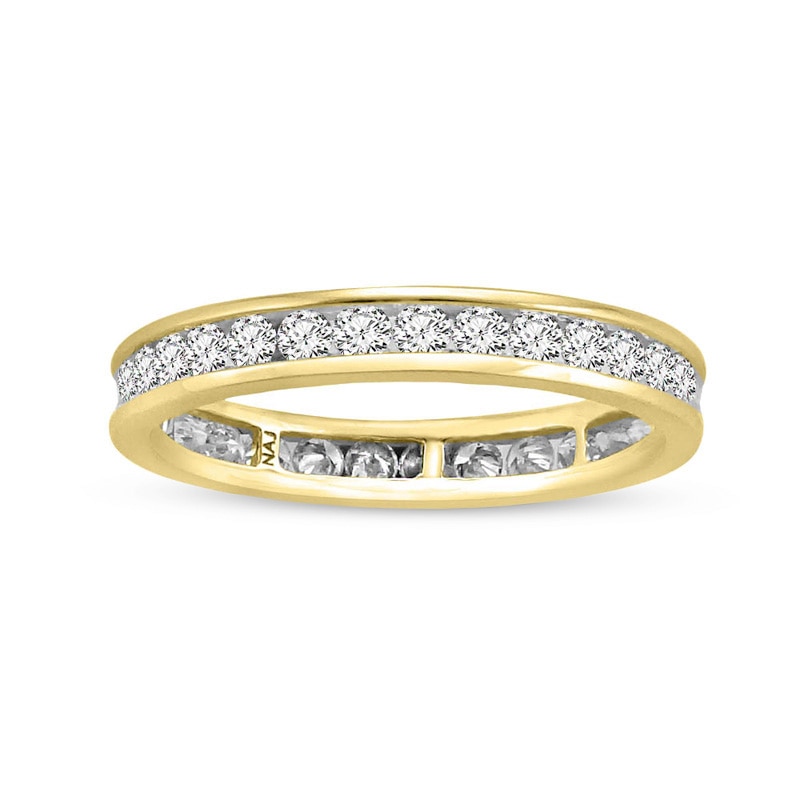 Main Image 1 of Previously Owned - 1 CT. T.W. Diamond Eternity Channel Set Wedding Band in 14K Gold