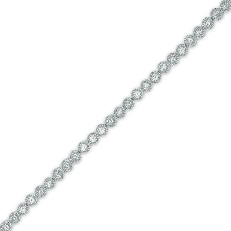 1/2 Ct. T.W. Diamond S Tennis Necklace in Sterling Silver - 17