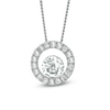 Thumbnail Image 1 of Previously Owned - 1/4 CT. T.W. Diamond Circle Pendant in 14K White Gold (I/I2) - 17&quot;