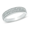 Thumbnail Image 1 of Previously Owned - 1/4 CT. T.W. Diamond Double Row Band in 10K White Gold