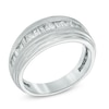 Thumbnail Image 2 of Previously Owned - Men's 1 CT. T.W. Round and Baguette Diamond Wedding Band in 14K White Gold