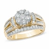 Thumbnail Image 1 of Previously Owned - 1-1/4 CT. T.W. Diamond Cluster Engagement Ring in 10K Gold