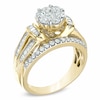 Thumbnail Image 2 of Previously Owned - 1-1/4 CT. T.W. Diamond Cluster Engagement Ring in 10K Gold