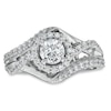 Thumbnail Image 1 of Previously Owned - 1 CT. T.W. Diamond Swirl Engagement Ring in 14K White Gold